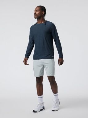 Vuori Men’s Strato Tech Long Sleeve Tee Navy Heather XXL